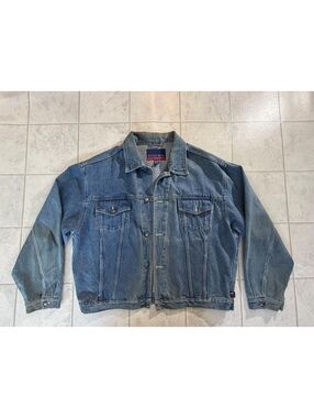 Bugle Boy Men's Denim Jacket X-Large Light Wash Outerwear